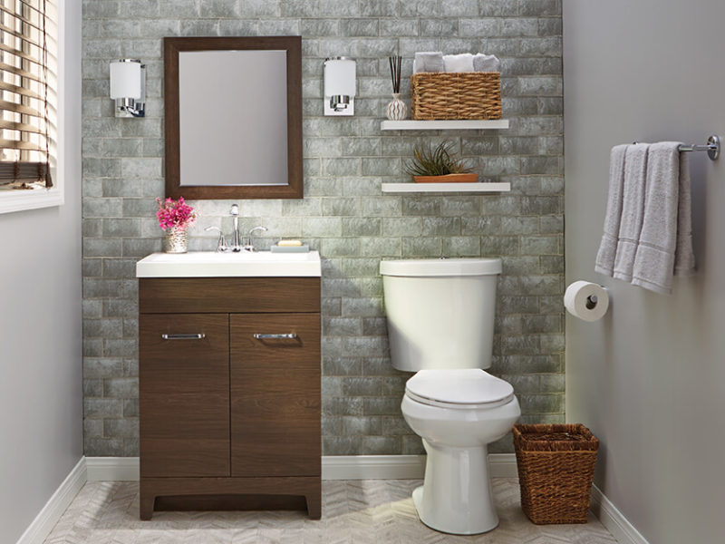 How to finish a half bathroom