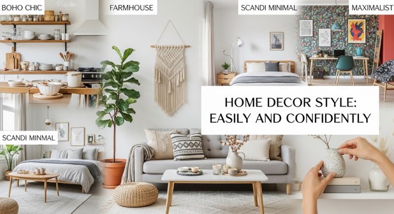 living room showing blended Scandinavian and modern decor style