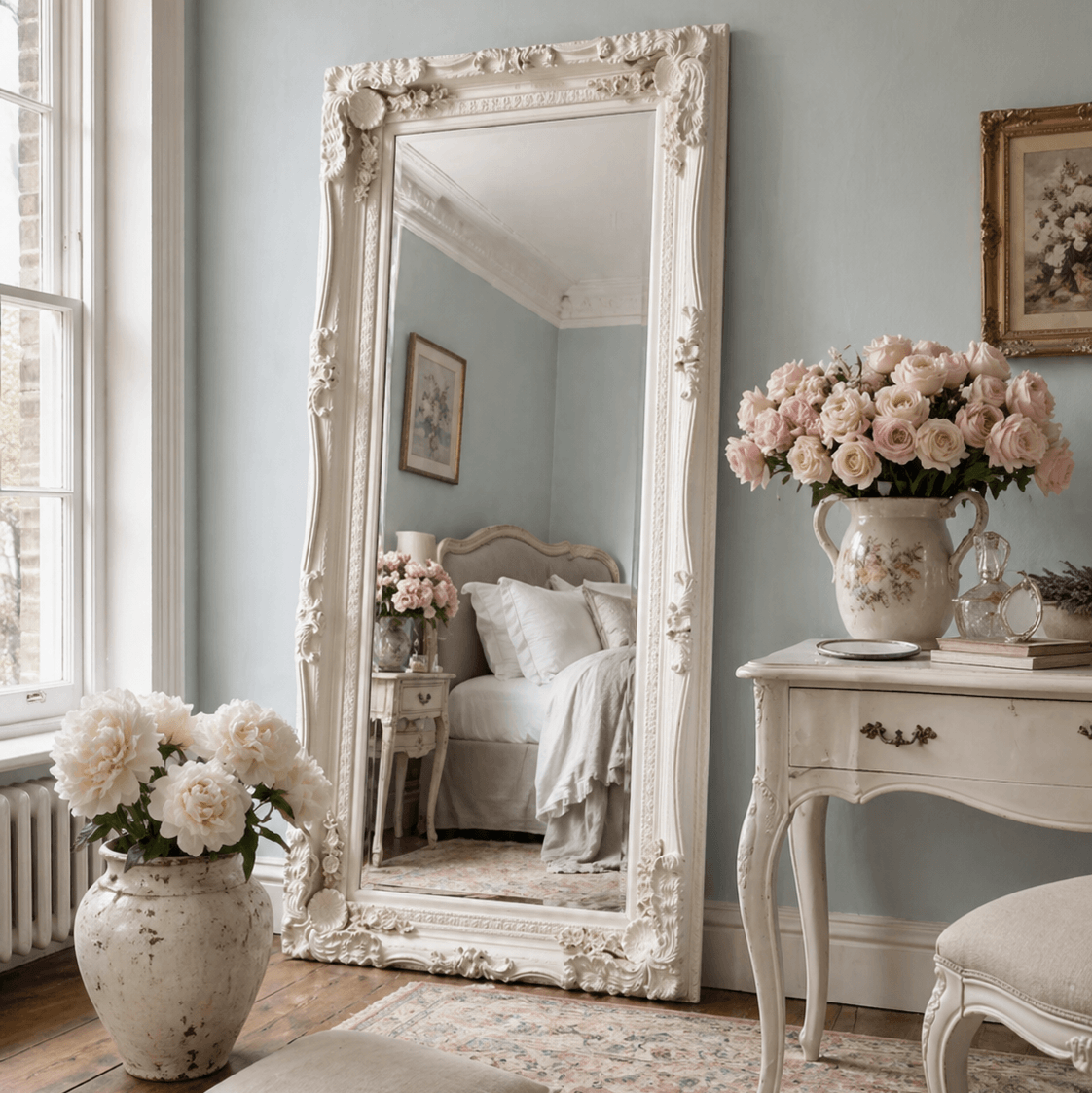 full length ornate floor mirror